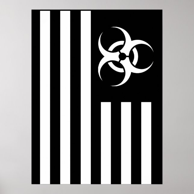 BLack-Flaggenplakat für den biologischen Ausbruch  Poster (Vorne)