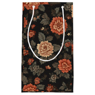 Black Floral Fantasy Kleine Geschenktüte