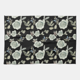 Black Floral Kitchtuch Geschirrtuch