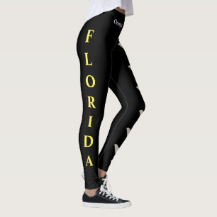 Black Florida Staat Blume Orange Blossom Leggings