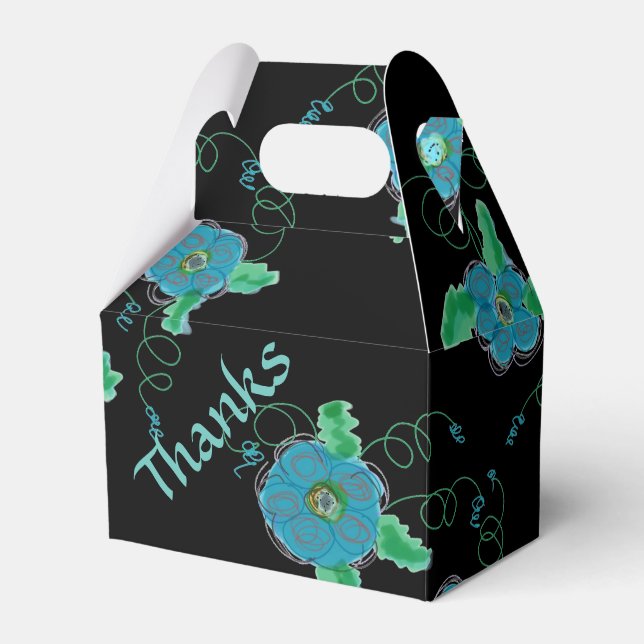 Black Flower Guest Fevor Box Geschenkschachtel (Vorderseite)