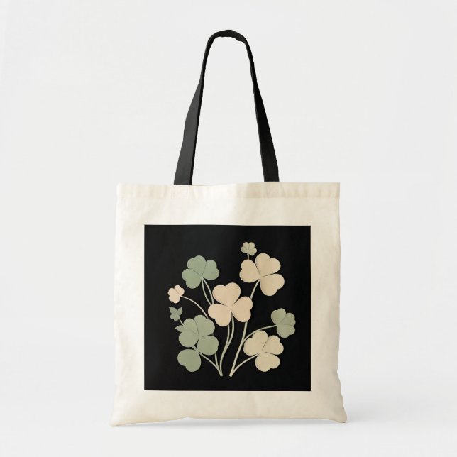 "Black Flower Jumbo Sac fourre-tout -Ai design (Devant)