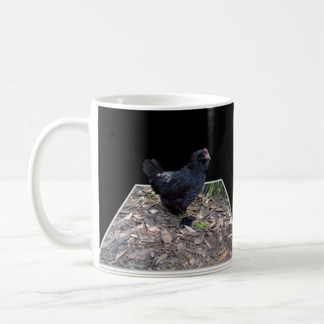 Black Fluffy Rooster, Kaffeetasse (Links)
