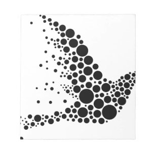 Black Flying Bird Notizblock