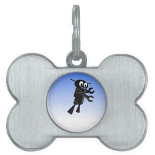 Black Flying Robot Blue Sky Hintergrund Tiermarke