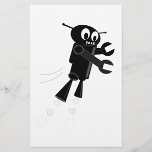 Black Flying Robot Briefpapier