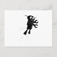Black Flying Robot