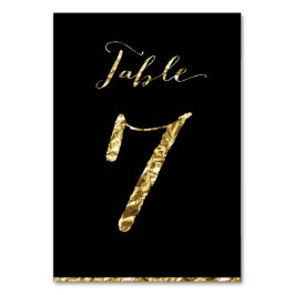 Black Foil Wedding Tischnummern Black No. 7