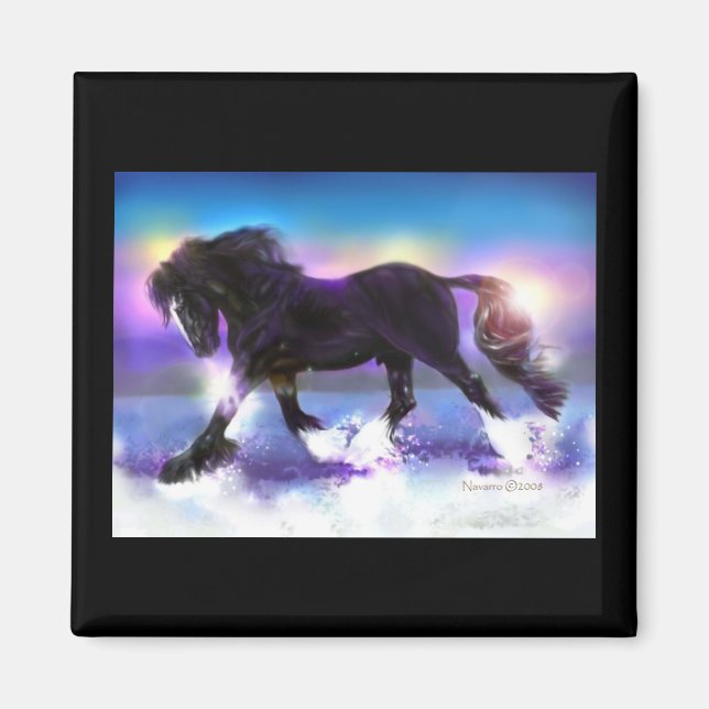 Black Foot Shire Magnet (Vorne)