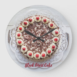 Black Forest Cake for gateau sweet tooth baking Große Wanduhr