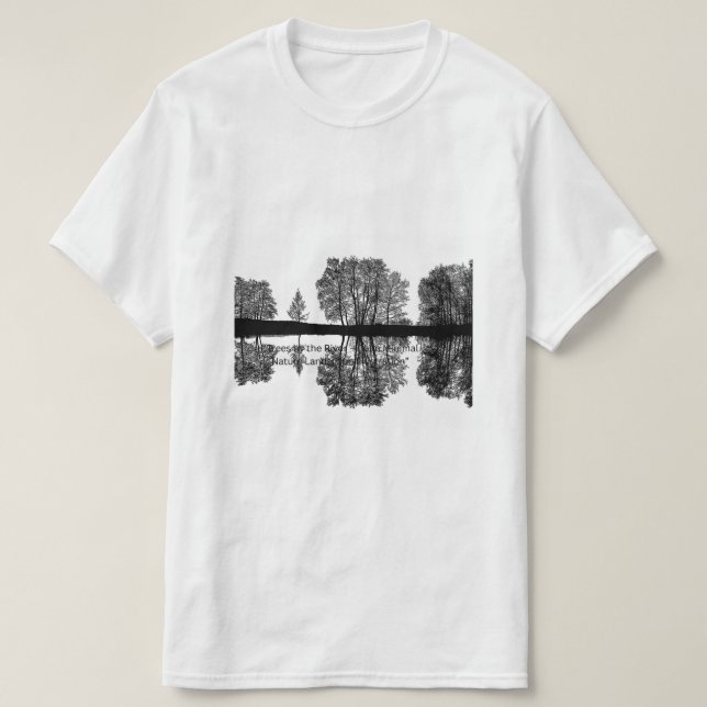 Black Forest River Art - Dark Mysterious Nature T-Shirt (Design vorne)