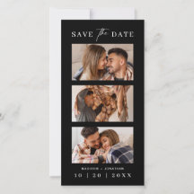 Black Foto Booth Strip Lesezeichen Hochzeit