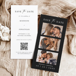 Black Foto Booth Strip Lesezeichen Hochzeit Save The Date