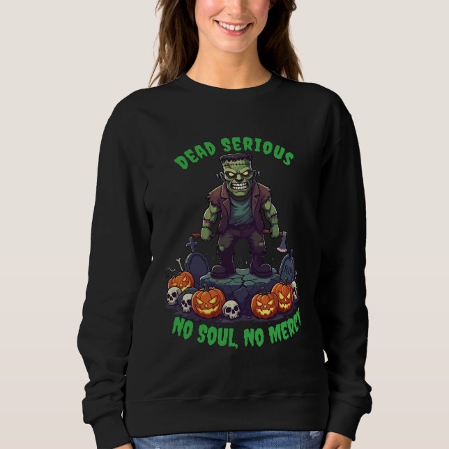 🖤 Black Frankenstein Halloween Sweatshirt 💀 U 🎃 (Vorderseite)