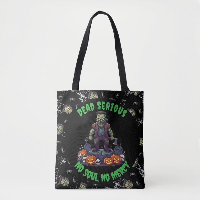 🖤 Black Frankenstein Halloween Tobag Tasche (Vorderseite)