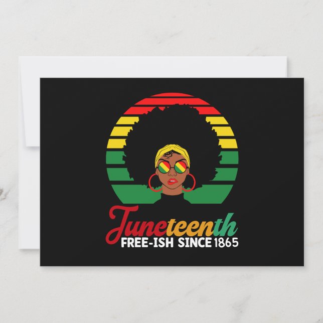Black Freedom Free Ish seit 1865 19. Einladung (Vorderseite)
