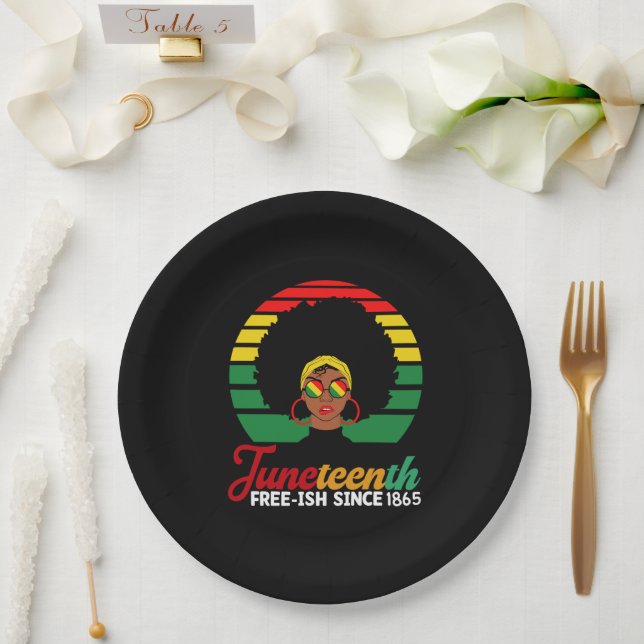 Black Freedom Free Ish seit 1865 19. Pappteller (Hochzeit)