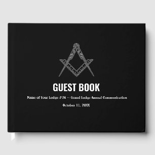 Black Freemasons Mauerwerk Platz und Kompass Gästebuch