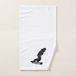 Black Freeride Snowboarder Snowboarder Stift Handtuch