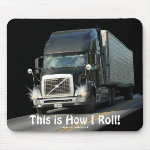 Black Freight Lruck für Lkw-Fahrer & Kinder Mousepad