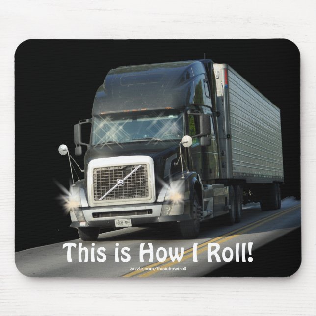 Black Freight Lruck für Lkw-Fahrer & Kinder Mousepad (Vorne)