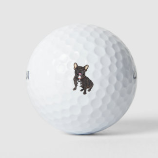 Black French Bulldog Collection Golfball
