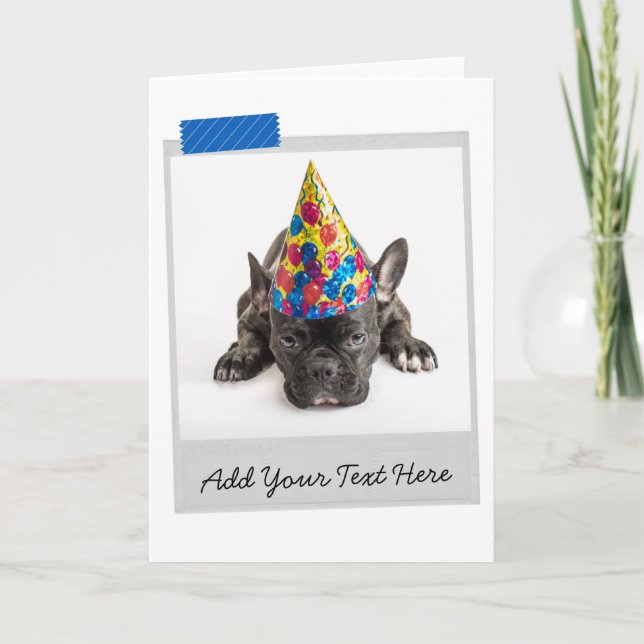 Black French Bulldog Frenchie Funny Card Karte (Vorderseite)