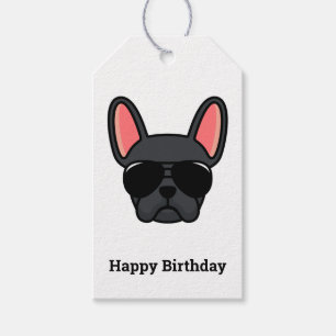 Black French Bulldog-Gift-Tags Geschenkanhänger