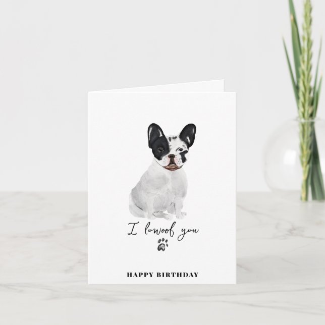 Black French Bulldog Mum Puppy Paws Birthday Karte (Vorderseite)