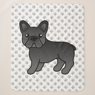 Black French Bulldog Niedlicher Cartoon Dog Sherpadecke