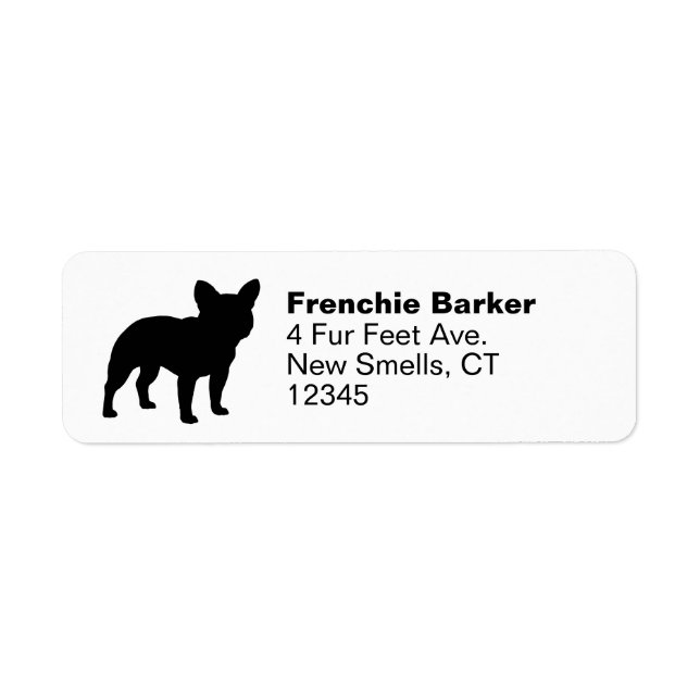 Black French Bulldog Silhouette Frenchie Dog (Vorne)