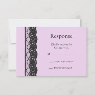 Black French Lace UAWG RSVP Karte
