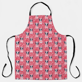 Black Frenchie Dog Christmas Cook Schürze
