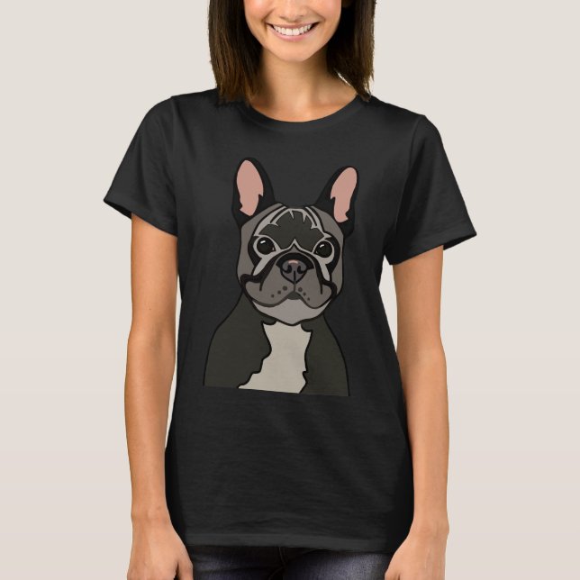 Black Frenchie T-Shirt (Vorderseite)
