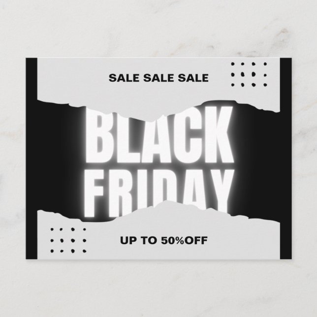 Black Friday Angebot Postkarte (Vorderseite)