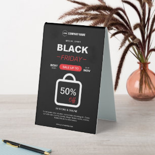 Black Friday Custom Table Zelt Sign Tischaufsteller