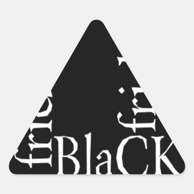 Black Friday Design Dreieckiger Aufkleber (Vorderseite)