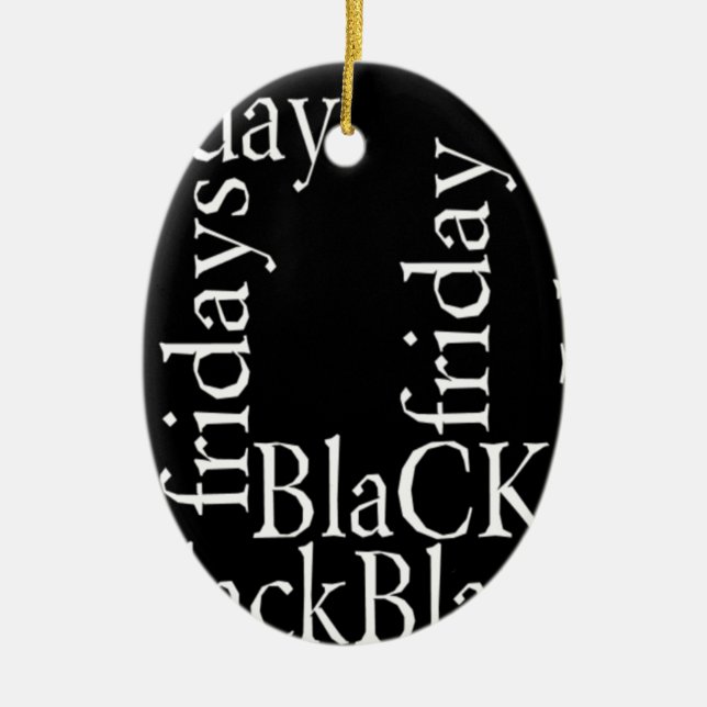 Black Friday Design Keramik Ornament (Vorne)