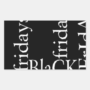 Black Friday Design Rechteckiger Aufkleber