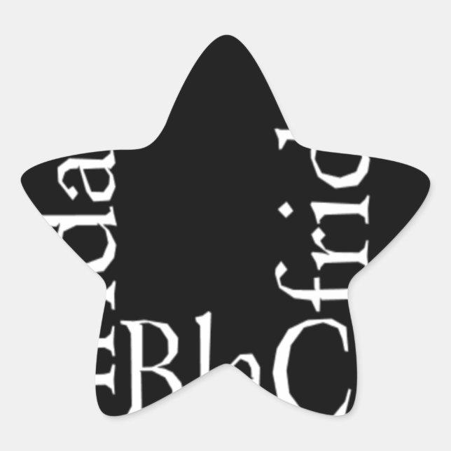 Black Friday Design Stern-Aufkleber (Vorderseite)
