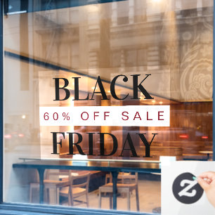 Black Friday Modern Typografy Beruflich Fensteraufkleber