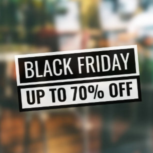 Black Friday Rabatt auffälliges einfaches Geschäft Fensteraufkleber