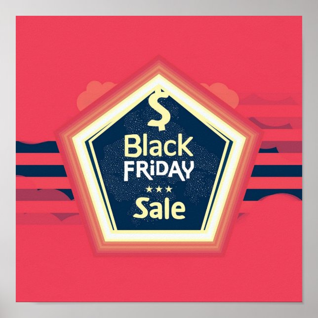 Black Friday Sale Ad Vintag Poster (Vorne)