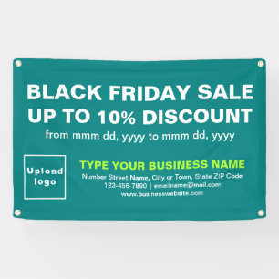 Black Friday Sale auf Aquamarinem Green Rectangle Banner
