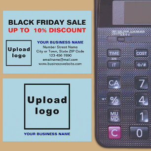Black Friday Sale auf Light Blue Enclosure Card Begleitkarte