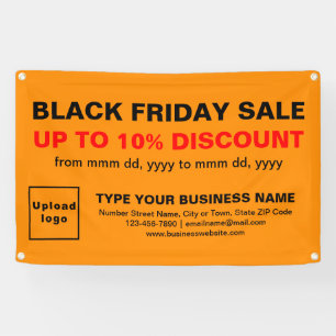 Black Friday Sale auf Orange Color Rectangle Banne Banner