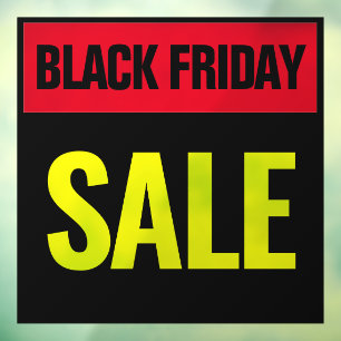 Black Friday Sale Einfach Minimalistisch Red & Yel Fensteraufkleber