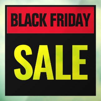 Black Friday Sale Einfach Minimalistisch Red & Yel Fensteraufkleber