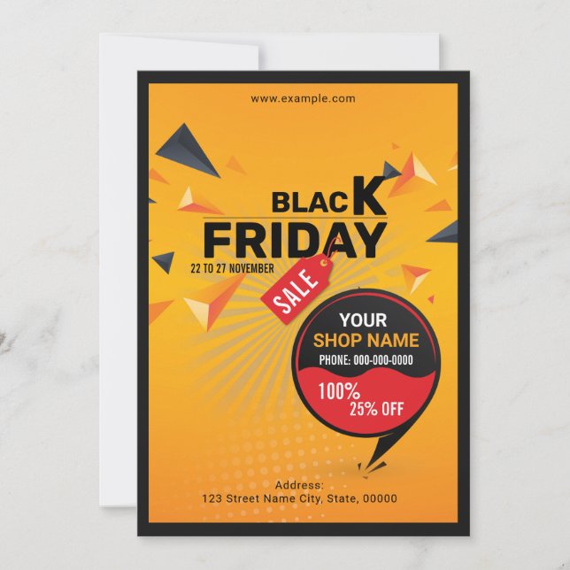 Black Friday Sale Flyer Einladung (Vorderseite)