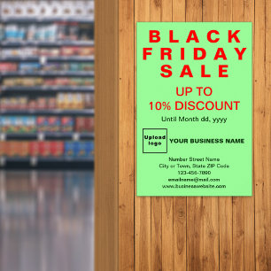 Black Friday Sale Light Green Poster